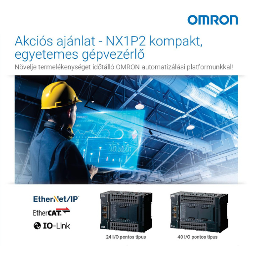 OMRON - NX1P2 kompakt egyetemes gépvezérlő